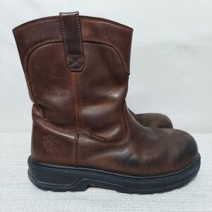 Herman Survivors Plower Mens Size 8 Brown Leather Western Steel Toe Work Boots